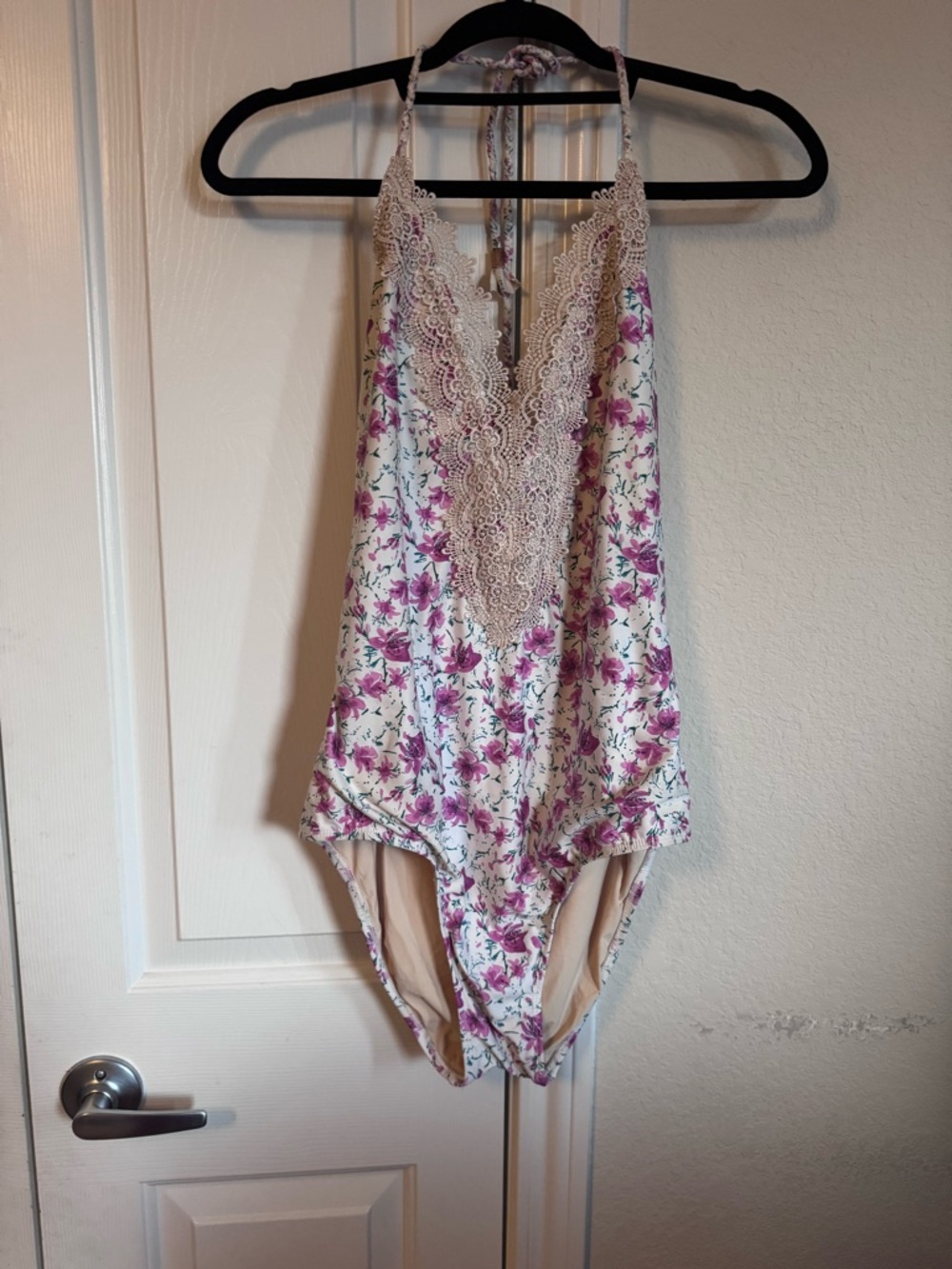 Allihop Maillot Lace-Front One-Piece Swimsuit from Anthropologie